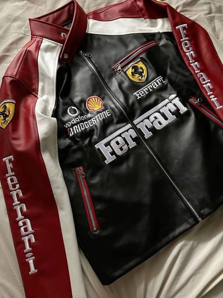 Racing leather jacket — alternate view