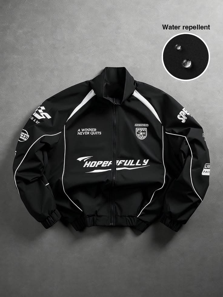 Technical windcheater — styled view