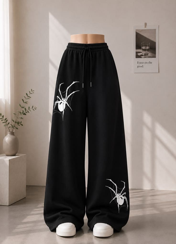 Wide-leg sweatpants — front view