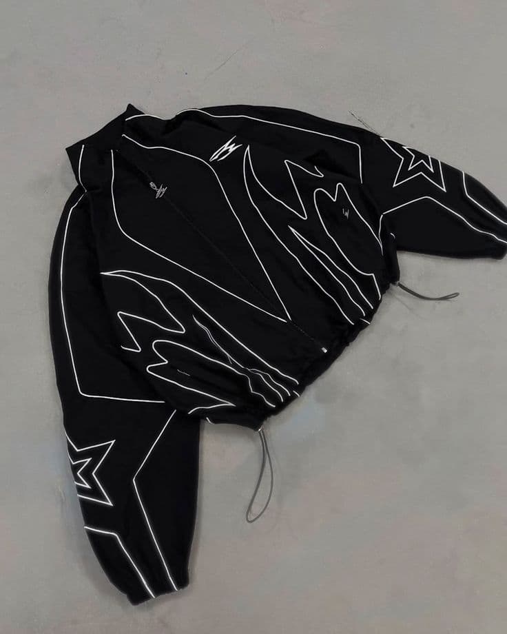 Varsity wool jacket — styled view